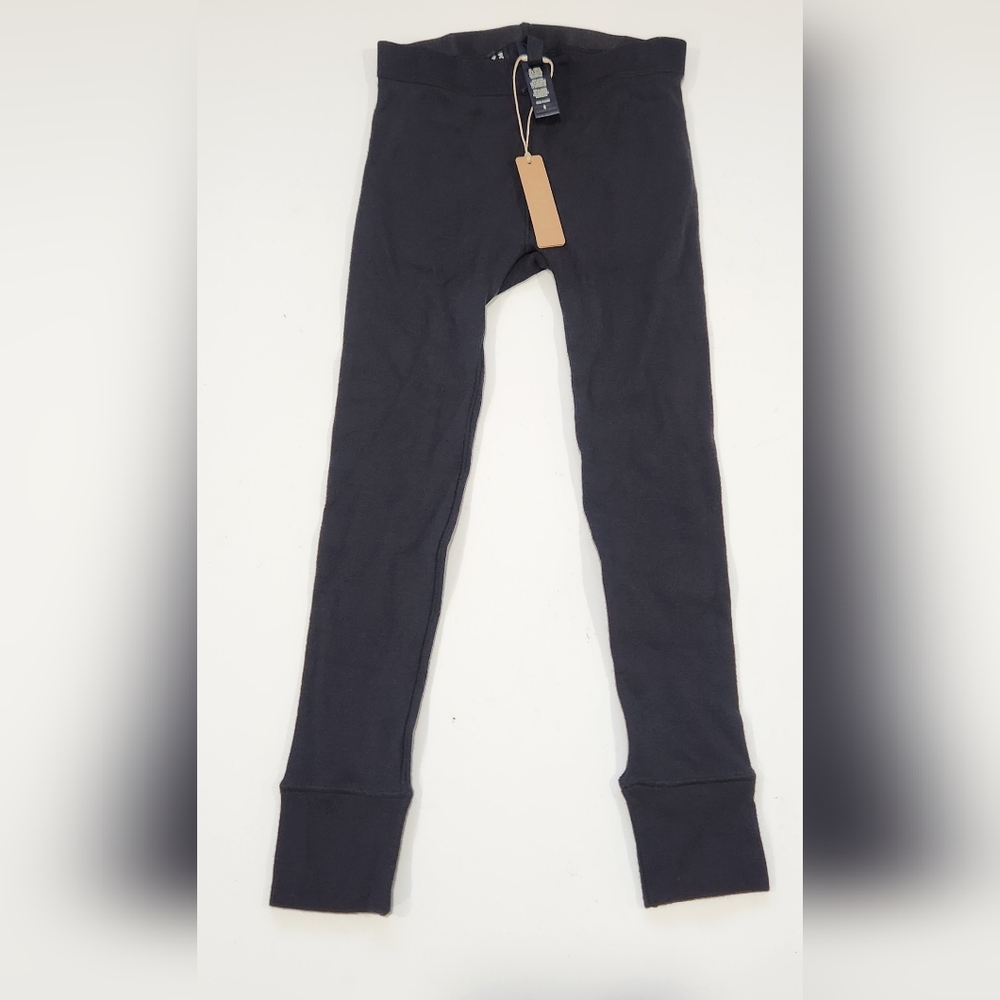 New SKIMS Kids Logo Pointelle Legging Soot Black Size 4 AP-LEG-0520 Lounge Base